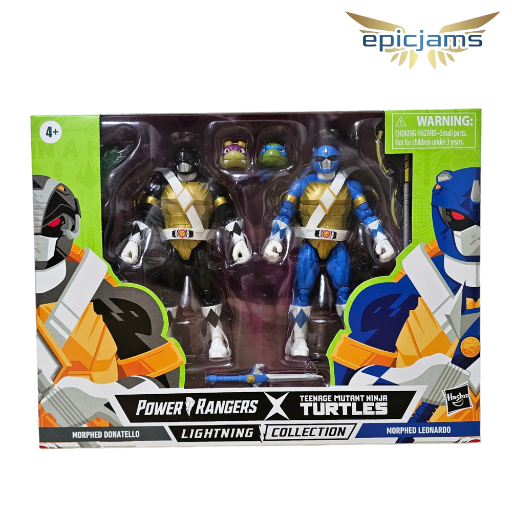 Hasbro Power Rangers X TMNT Morphed Donatello & Leonardo Action Figures New